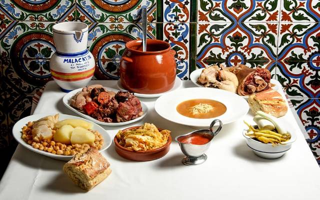 Cocido madrileño de uno de los restaurantes castizos que llevan fama en la elaboración de este plato