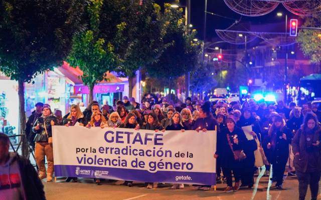 Un momento de la manifestación del 25-N en Getafe este 2025