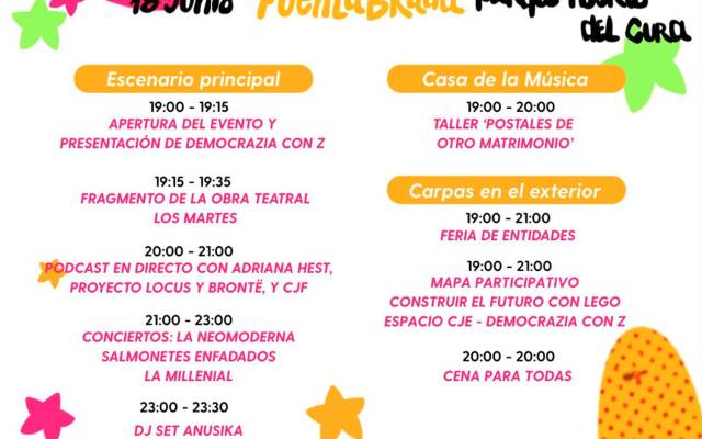 Cartel del proyecto El Encuentro para el jueves 18 de junio en Fuenlabrada