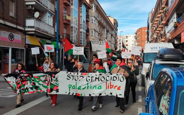Colectivos de la zona Sur convocaron una protesta contra el “genocidio” en Gaza que fue de Getafe a Leganés
