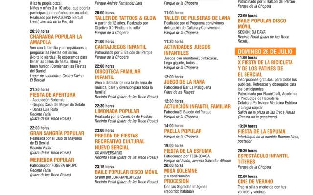 Cartel de las Fiestas de El Bercial de Getafe