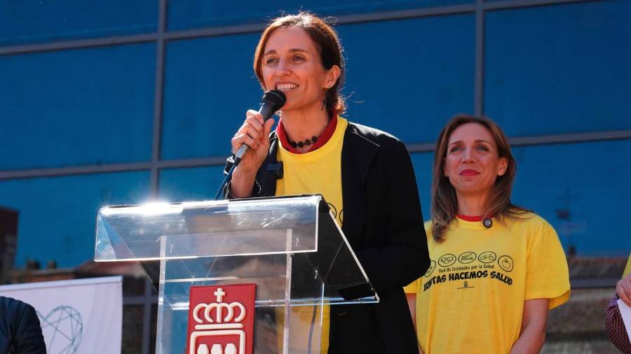 La ministra de Sanidad en su intervención posterior a la marcha