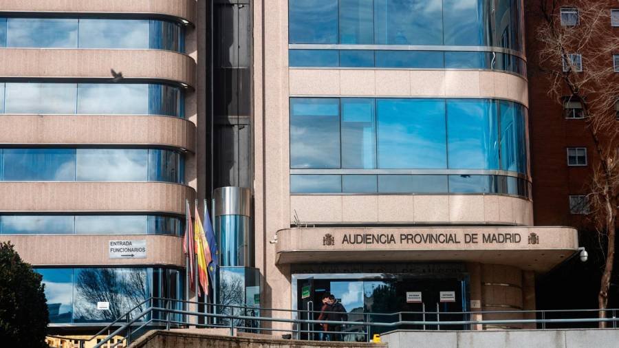 Exterior de la sede de la Audiencia Provincial de Madrid, a 28 de enero de 2026, en Madrid (España)