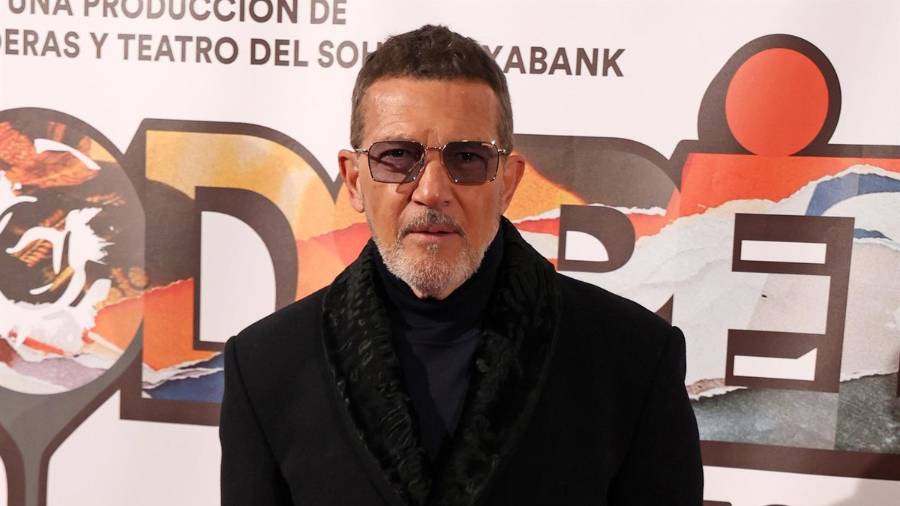 Antonio Banderas, durante el estreno del musical 'Godspell' en el Teatro Pavón de Madrid