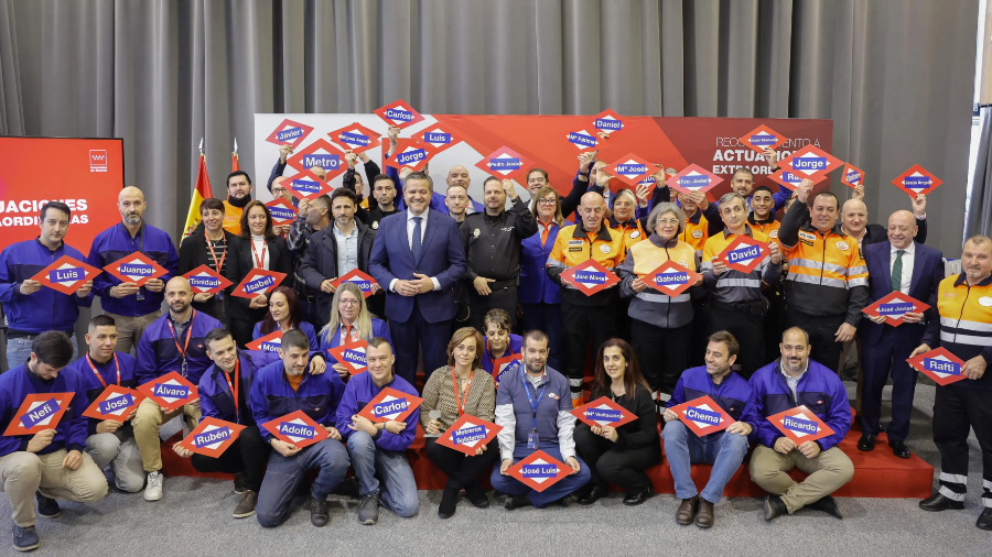 El consejero de Transportes de Madrid, Jorge Rodrigo, en la entrega de los premios ‘Héroes de Metro’