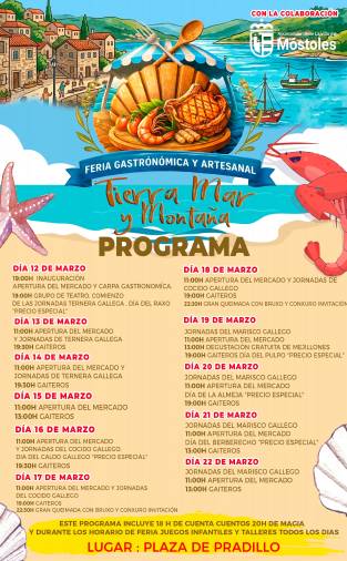 Cartel de la Feria “Tierra, Mar y Montaña” con el programa