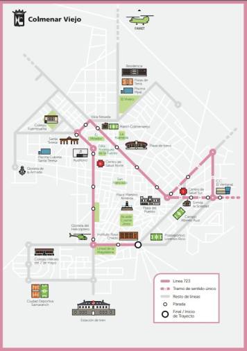 Recorrido de la Línea 723 de autobuses