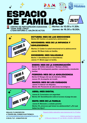 Cartel Espacio de Familias