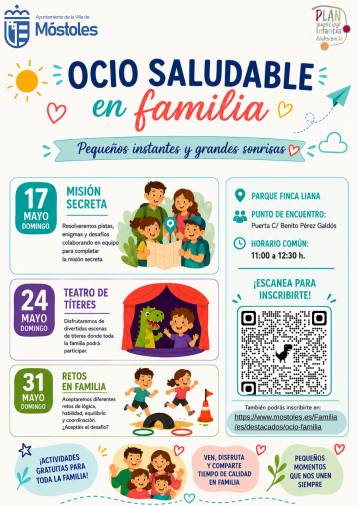 Cartel acción ‘Ocio saludable en familia’