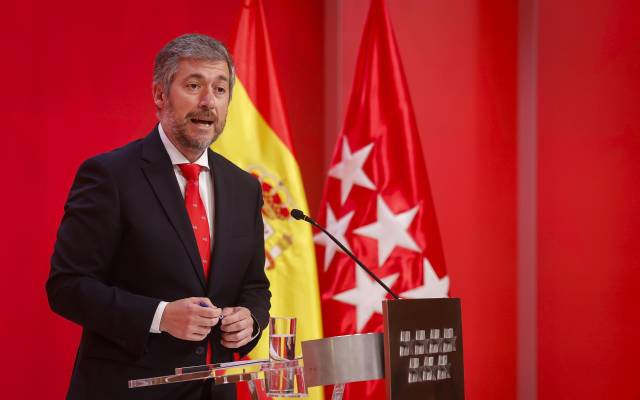 Imagen de archivo del consejero de Presidencia, Justicia y Administración Local, Miguel Ángel García Martín, en la rueda de prensa posterior al Consejo de Gobierno