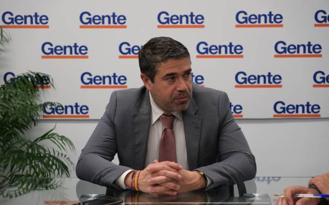 David Conde, durante la entrevista en GENTE