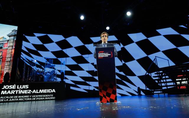 El alcalde de Madrid, José Luis Martínez-Almeida, durante la presentación del Gran Premio de Madrid de Fórmula Uno que se celebrará en Madrid a partir de 2026 en IFEMA