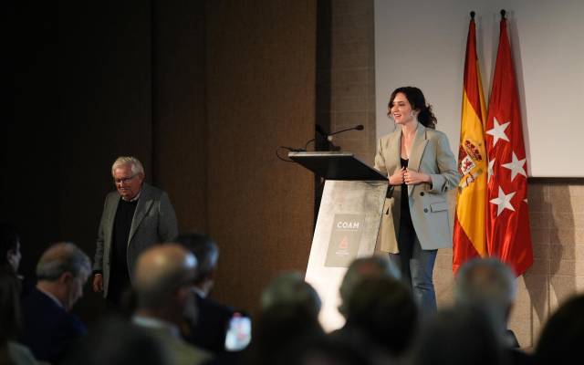 La presidenta de la Comunidad de Madrid, Isabel Díaz Ayuso, en el foro ‘Periodismo 2030’