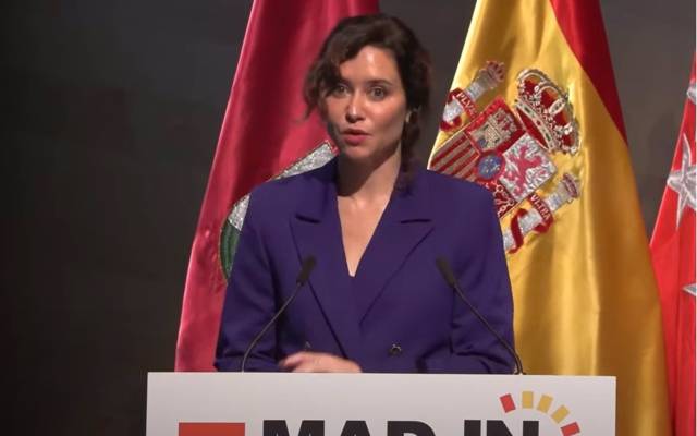 La presidenta de la Comunidad de Madrid, Isabel Díaz Ayuso, en la inauguración de Madrid Investment Forum, organizado por la Administración autonómica