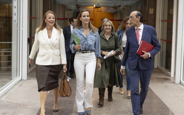 Isabel Pérez Moñino llega a la Asamblea de Madrid junto al resto de los diputados de Vox