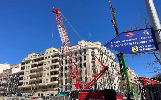 Obras de ampliación de la Línea 11 de Metro de Madrid en Palos de la Frontera
