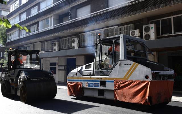 Renovación del pavimento en la calle de Espronceda