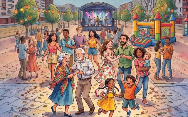 Cartel de las fiestas de la Junta Municipal del Distrito IV