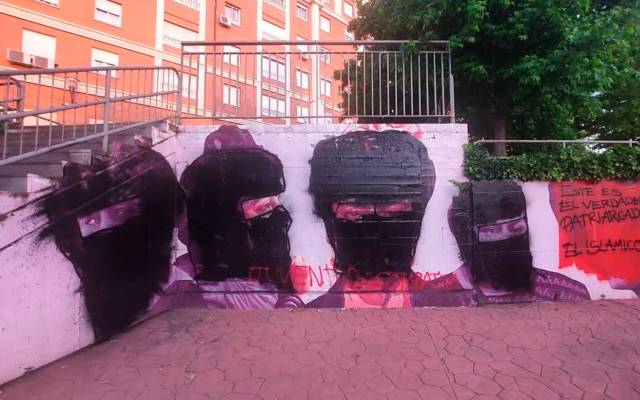 Nuevo ataque al mural feminista del 8-M en Getafe