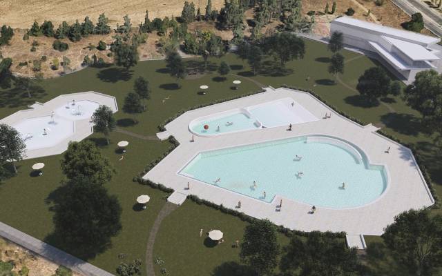 Infografía complejo piscina Solagua