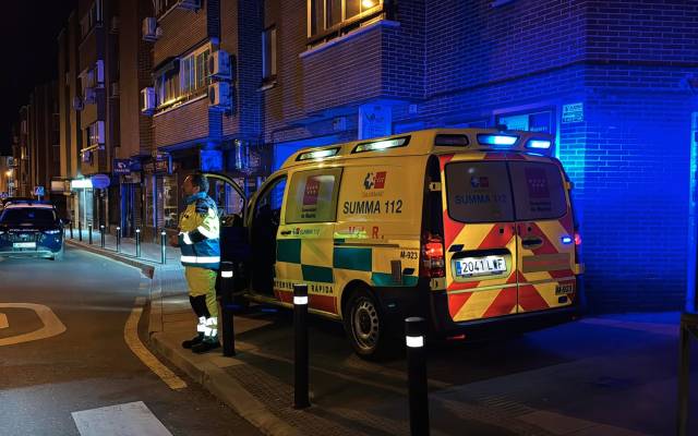 Una ambulancia del SUMMA 112 en el lugar de los hechos