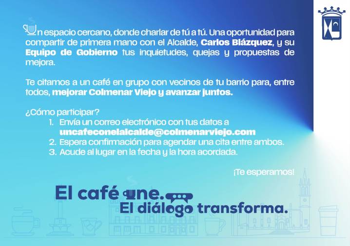 Cartel de la iniciativa ‘Un Café Con El Alcalde’