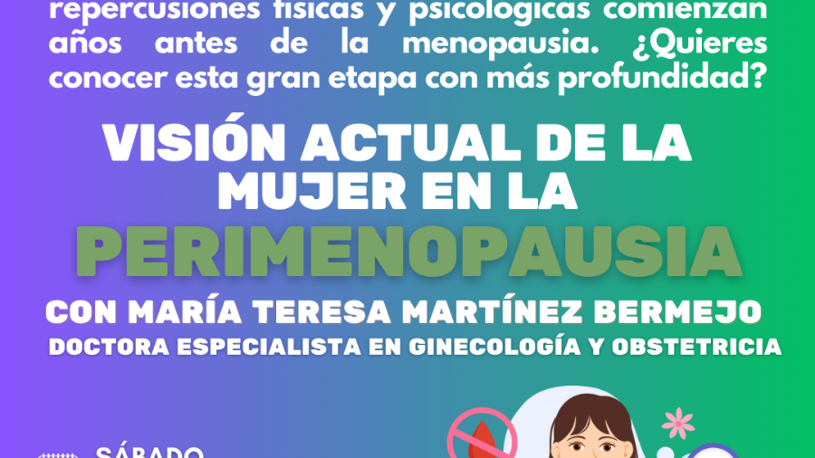 Cartel informativo de la actividad ‘Visión actual de la mujer en la perimenopausia’