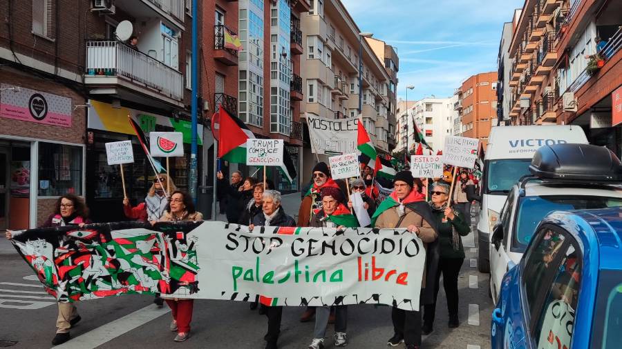 Colectivos de la zona Sur convocaron una protesta contra el “genocidio” en Gaza que fue de Getafe a Leganés