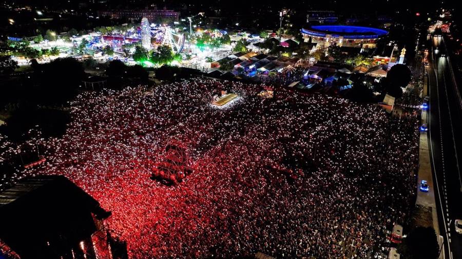 Imagen del Summer Fest tomada desde un punto elevado