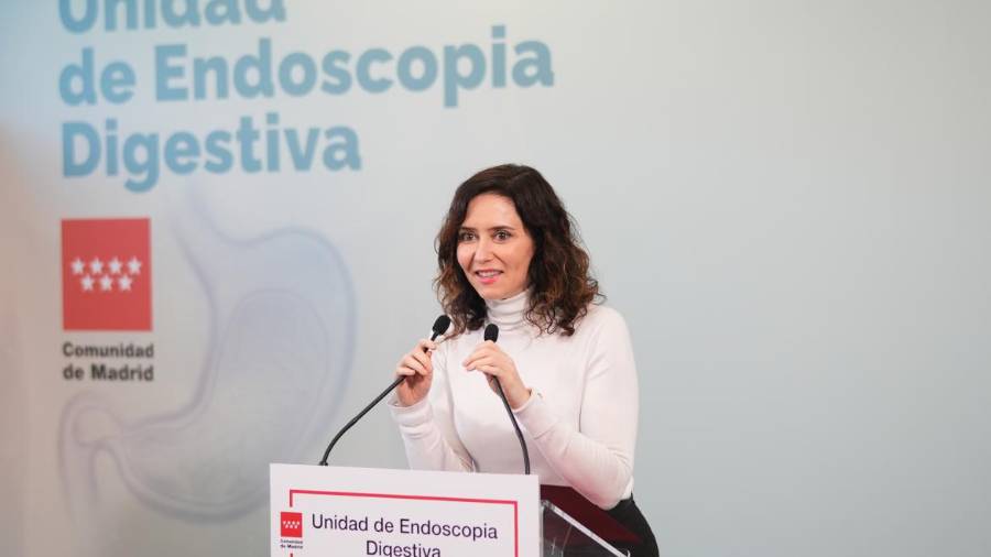 La presidenta de la Comunidad de Madrid, Isabel Díaz Ayuso, anuncia el proyecto piloto TelederMadrid