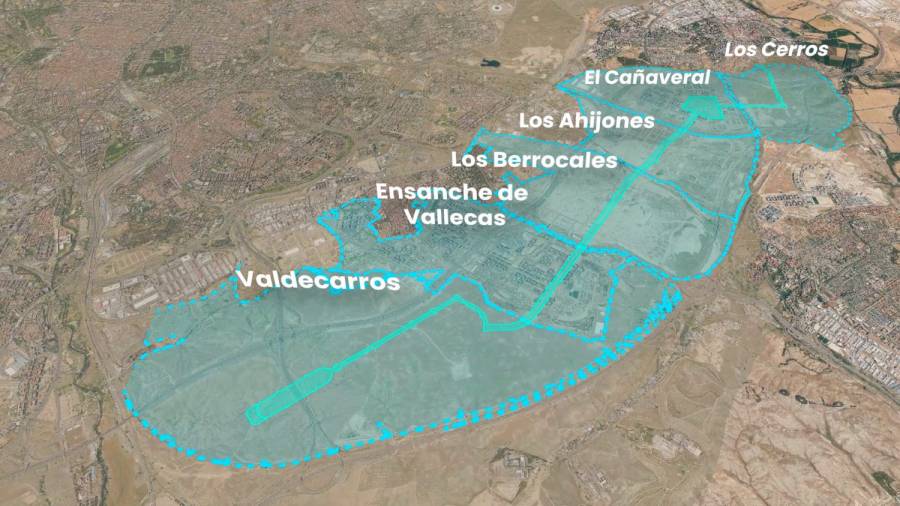 Plano del desarrollo de la Gran Vía del Sureste