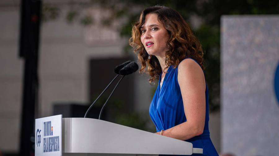 La presidenta de la Comunidad de Madrid, Isabel Díaz Ayuso