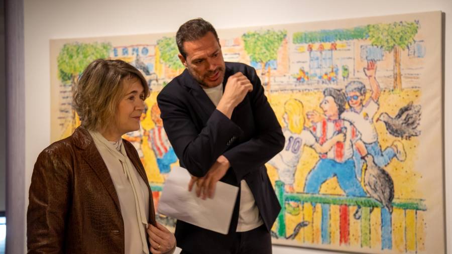 La delegada de Cultura, Turismo y Deporte, Marta Rivera de la Cruz, en la inauguración de la exposición ‘Icónica Madrid. Una ciudad de cuento’