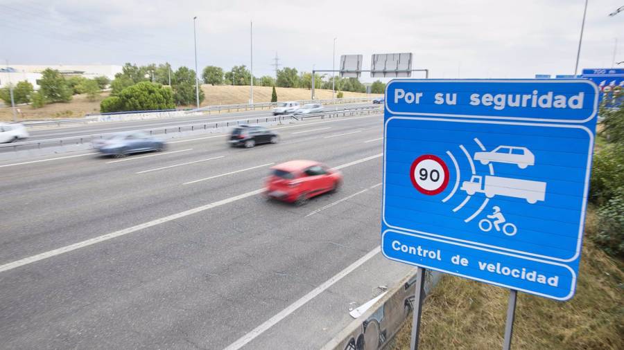 Radar de velocidad en Madrid