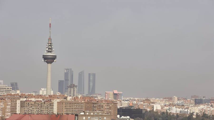 Imagen del cielo de la ciudad de Madrid