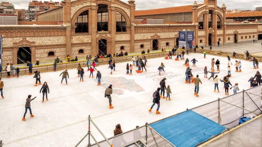 Foto de archivo de la pista de hielo de Matadero