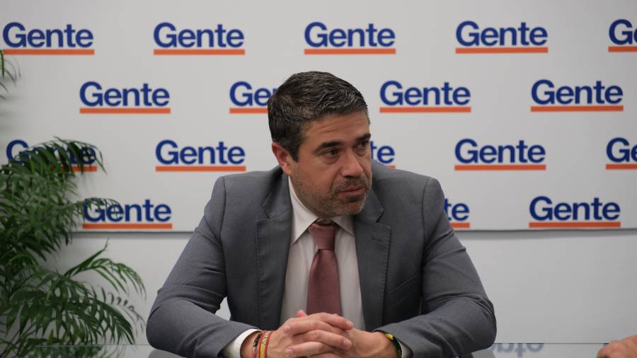 David Conde, durante la entrevista en GENTE