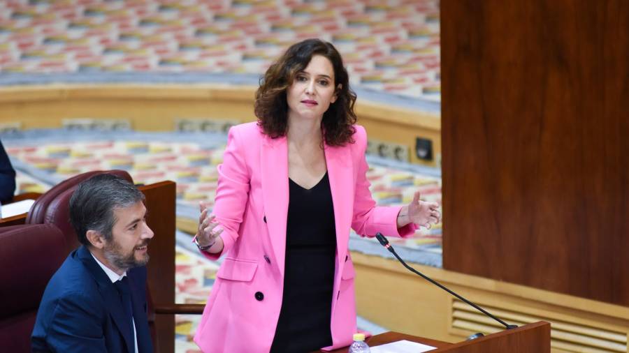 La presidenta de la Comunidad de Madrid, Isabel Díaz Ayuso