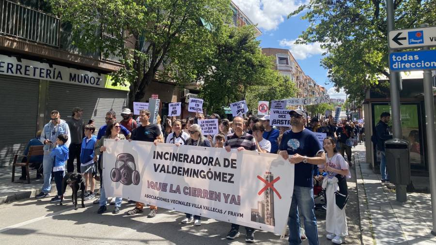 Una de las pancartas mostradas en la manifestación