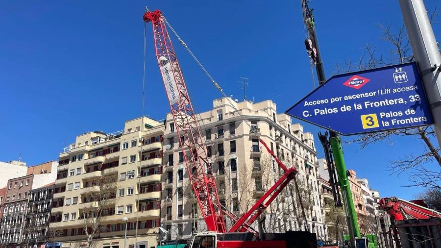 Obras de ampliación de la Línea 11 de Metro de Madrid en Palos de la Frontera