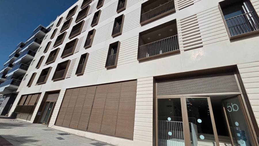Fachada de las viviendas del Paseo de La Estación