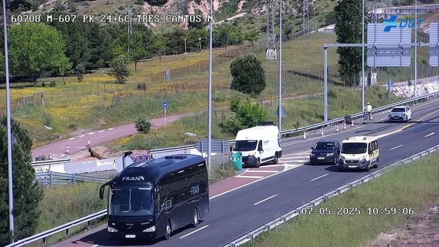 Obras en la carretera M-607