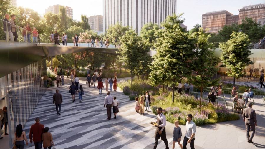 Recreación digital de la remodelación de AZCA