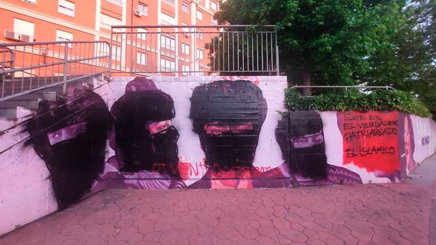 Nuevo ataque al mural feminista del 8-M en Getafe