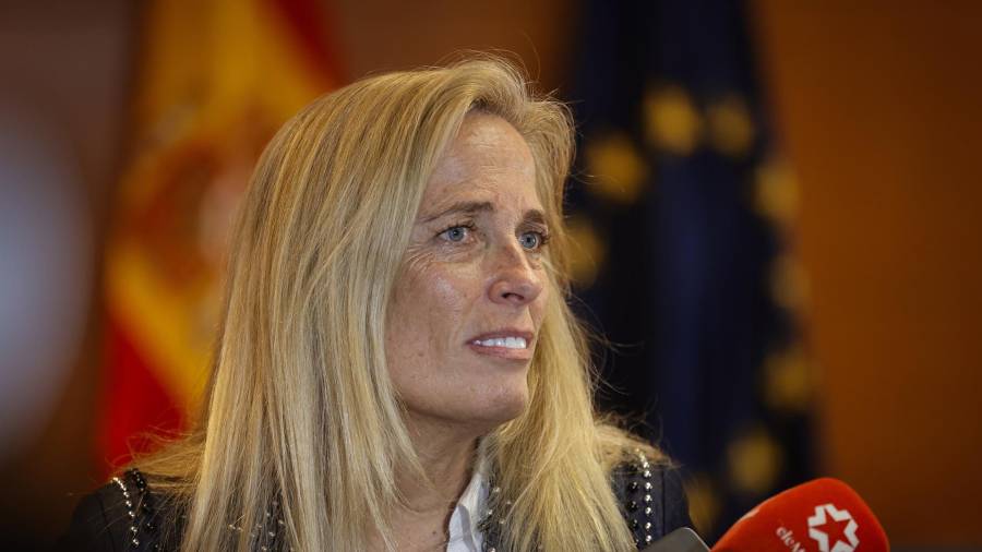 La consejera de Economía, Hacienda y Empleo, Rocío Albert, en declaraciones a los medios
