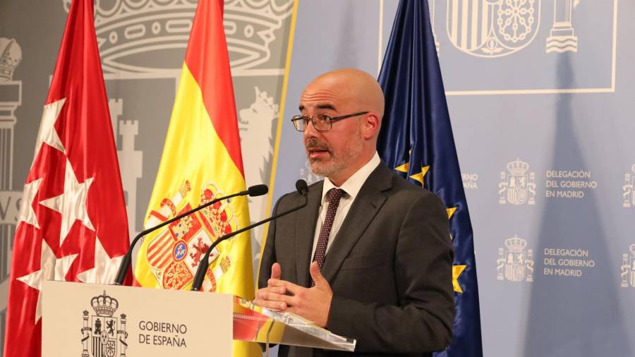 El delegado del Gobierno en Madrid, Francisco Martín, en la rueda de prensa