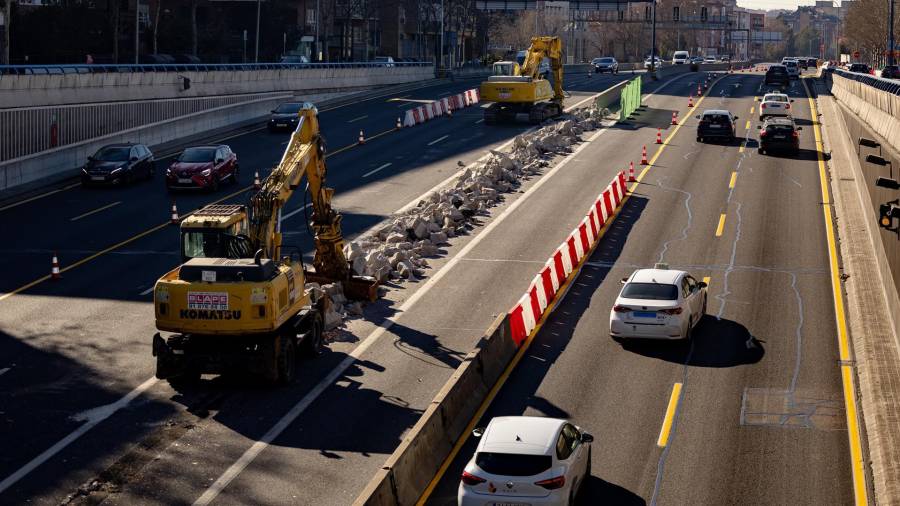 Obras en la A-5