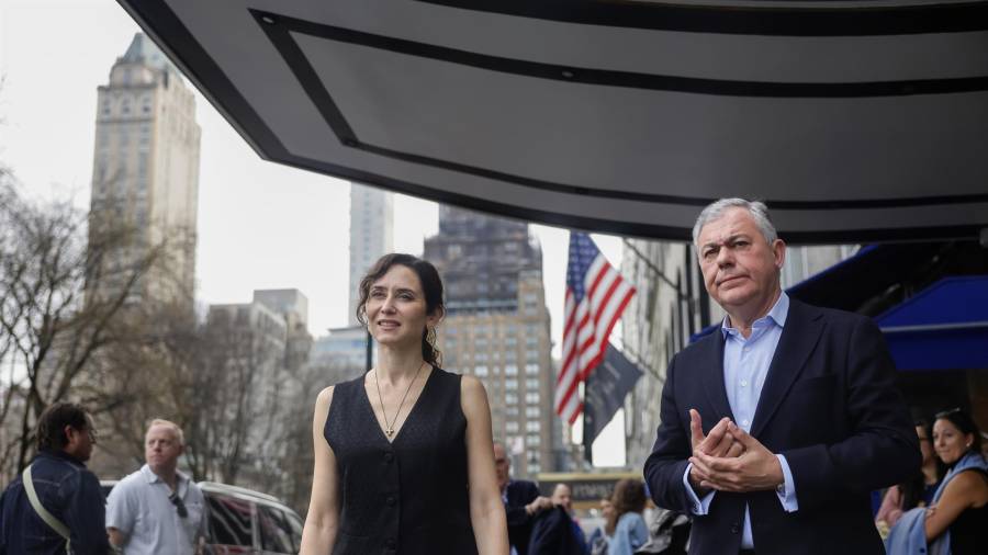 La presidenta de la Comunidad de Madrid, Isabel Díaz Ayuso, en la primera jornada de su viaje institucional a Nueva York