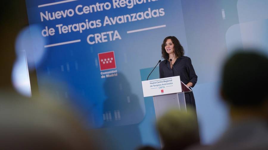 La presidenta de la Comunidad de Madrid, Isabel Díaz Ayuso, presenta el nuevo Centro Regional de Producción de Terapias Avanzadas