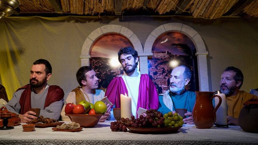Escenificación de la ‘Última cena’ en la ‘Pasión Viviente’